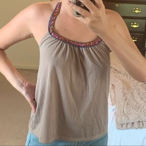 Taupe halter top